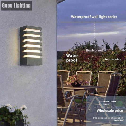 Modern Minimalist Outdoor Wall Lamp – Waterproof LED Light for Patio, Garden & Entryway - Tarteebstudio