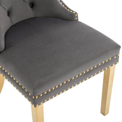 Luxury Velvet Dining Chair with Metal Legs – Stylish Accent Chair for Kitchen, Dining Room & Home Office – Set of 2 or 4 | Available in Multiple Colors - Tarteebstudio