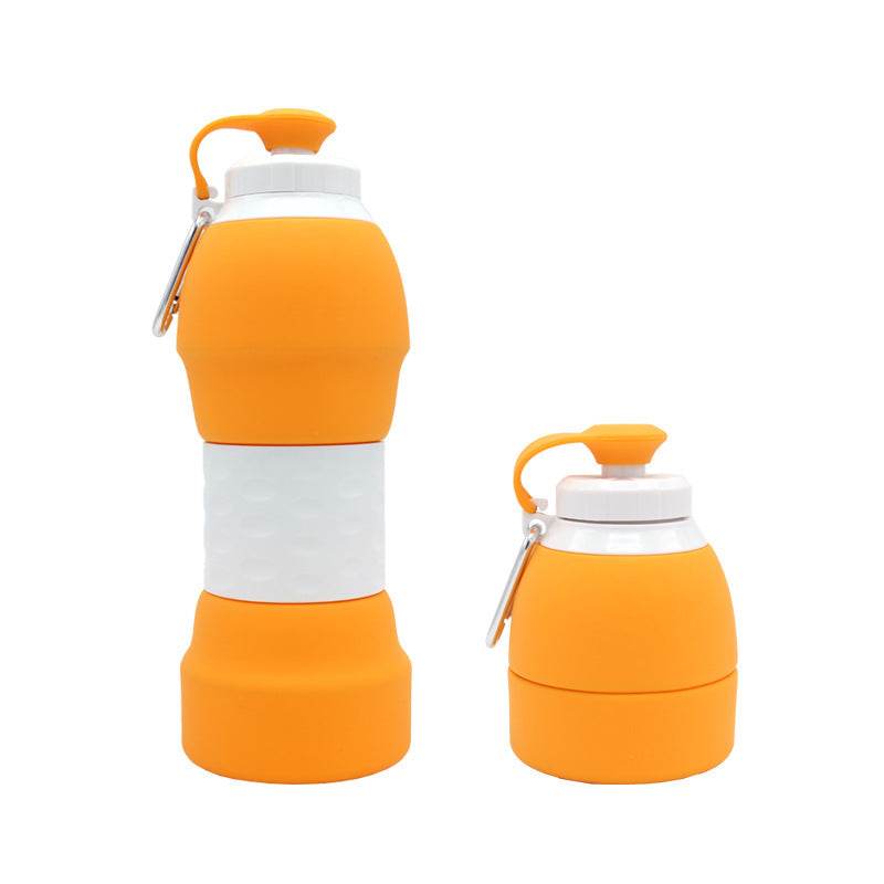 Collapsible Silicone Water Bottle – Leak-Proof Foldable Water Bottle 500ml/1L | BPA-Free, Lightweight & Portable Reusable Drinking Bottle for Travel, Gym, Camping or Office Use - Tarteebstudio