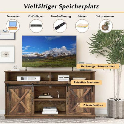 Extra Large TV Cabinet with Particleboard Construction – Modern MDF Entertainment Center with Adjustable Shelves & Cable Management – Ideal for Living Room or Home Theater - Tarteebstudio