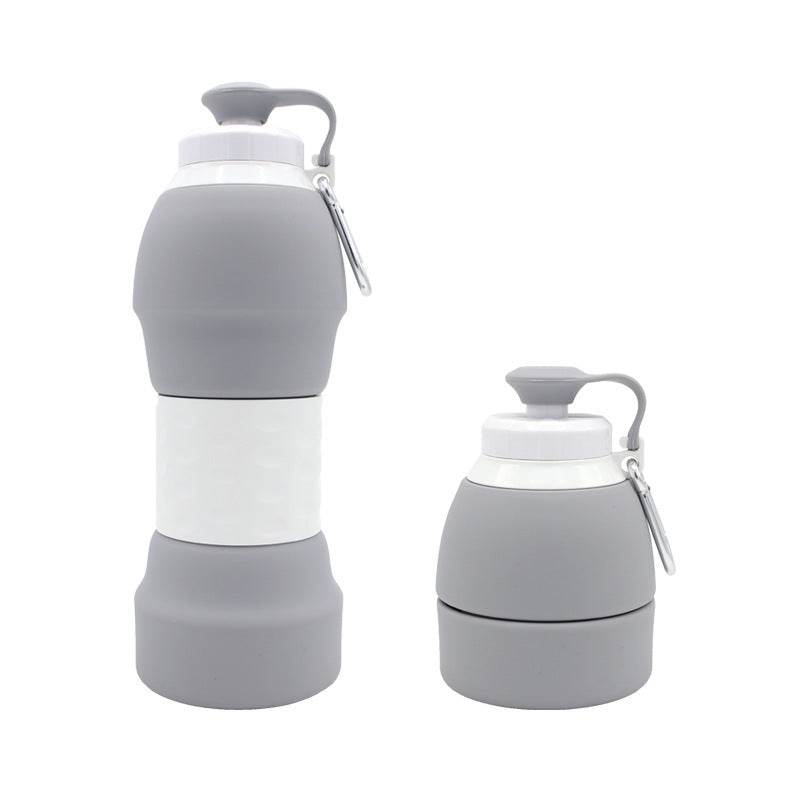 Collapsible Silicone Water Bottle – Leak-Proof Foldable Water Bottle 500ml/1L | BPA-Free, Lightweight & Portable Reusable Drinking Bottle for Travel, Gym, Camping or Office Use - Tarteebstudio