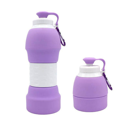 Collapsible Silicone Water Bottle – Leak-Proof Foldable Water Bottle 500ml/1L | BPA-Free, Lightweight & Portable Reusable Drinking Bottle for Travel, Gym, Camping or Office Use - Tarteebstudio