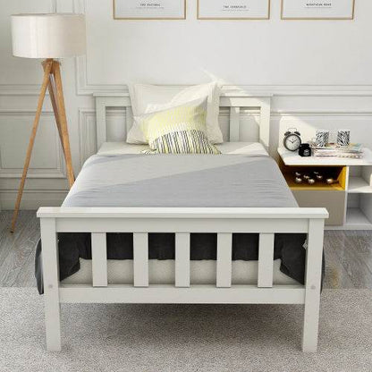Handcrafted Solid Wood Bed Frame – Queen/King Size Natural Wooden Bed Base with Lattenrost Support – Sturdy Platform Bed Frame for Any Mattress Type - Tarteebstudio