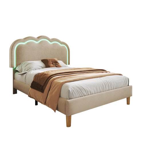 Gepolstertes Bett in Rosa Samt – Luxus Polsterbett mit Knopfheftung & Metallgestell | Queen/King Size Plattformbett ohne Boxspring – Stilvolles Schlafzimmermöbel im Retro-Look - Tarteebstudio