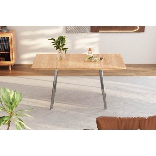 Modern Minimalist Fiberboard Dining Table – Sleek MDF Kitchen & Dining Table in Various Sizes – Space-Saving Design for Small & Large Rooms - Tarteebstudio