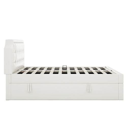 PU Leather & Metal-Framed Double Bed – Sturdy Queen/King Size Bedroom Furniture with Upholstered Headboard – Modern Platform Bed Frame for Home Use - Tarteebstudio