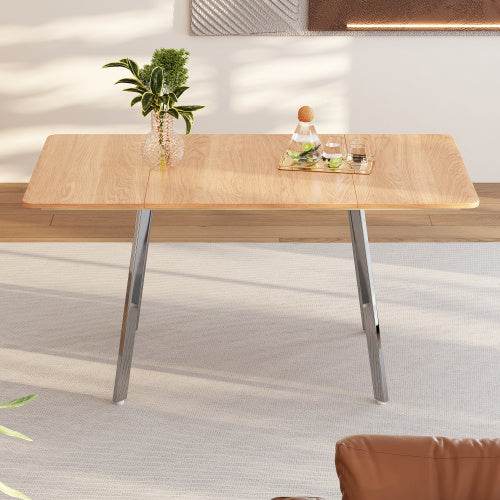 Modern Minimalist Fiberboard Dining Table – Sleek MDF Kitchen & Dining Table in Various Sizes – Space-Saving Design for Small & Large Rooms - Tarteebstudio