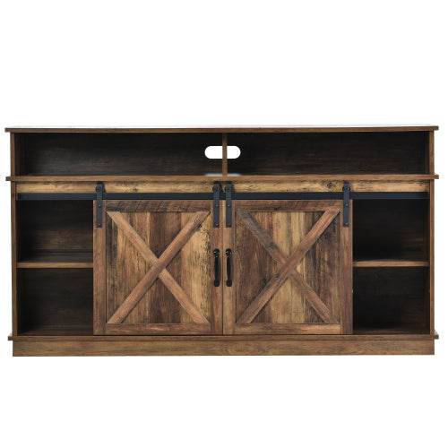 Extra Large TV Cabinet with Particleboard Construction – Modern MDF Entertainment Center with Adjustable Shelves & Cable Management – Ideal for Living Room or Home Theater - Tarteebstudio