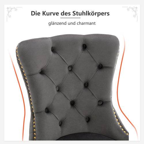 Luxury Velvet Dining Chair with Metal Legs – Stylish Accent Chair for Kitchen, Dining Room & Home Office – Set of 2 or 4 | Available in Multiple Colors - Tarteebstudio