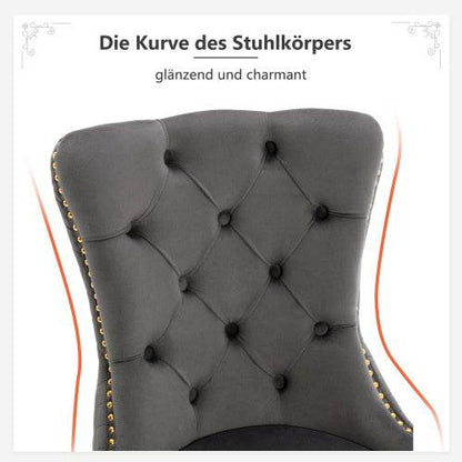 Luxury Velvet Dining Chair with Metal Legs – Stylish Accent Chair for Kitchen, Dining Room & Home Office – Set of 2 or 4 | Available in Multiple Colors - Tarteebstudio