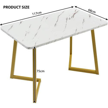 Affordable Fibreboard Dining Table Set – Modern Kitchen & Dining Room Table with 4 or 6 Chairs – MDF Table & Chairs for Home & Office Use - Tarteebstudio