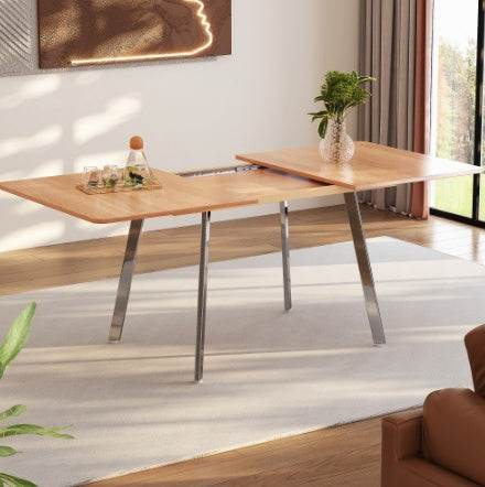 Modern Minimalist Fiberboard Dining Table – Sleek MDF Kitchen & Dining Table in Various Sizes – Space-Saving Design for Small & Large Rooms - Tarteebstudio