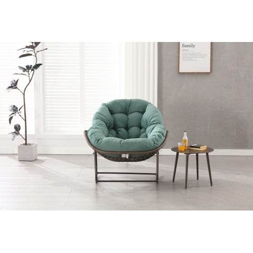 Robuste Metall-Schaukelstühle für Drinnen & Draußen – Bequeme Garten- und Wohnzimmer Stühle mit Polsterung, UV-beständig & Wetterfest – Ideal für Terrasse, Balkon & Wohnraum - Tarteebstudio