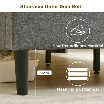 Natural Solid Wood Bed Frame – Queen/King Size Wooden Bed Base with Lattenrost – Durable Platform Bed Frame for Any Mattress Type | Handcrafted Bedroom Furniture - Tarteebstudio
