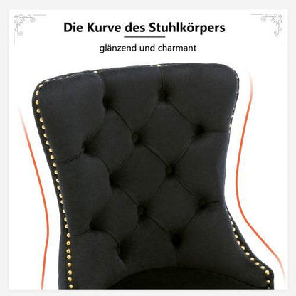 Luxury Velvet Dining Chair with Metal Legs – Boss Office Style – Elegant Accent Chair for Kitchen, Dining Room & Home Office – Set of 2 or 4 - Tarteebstudio