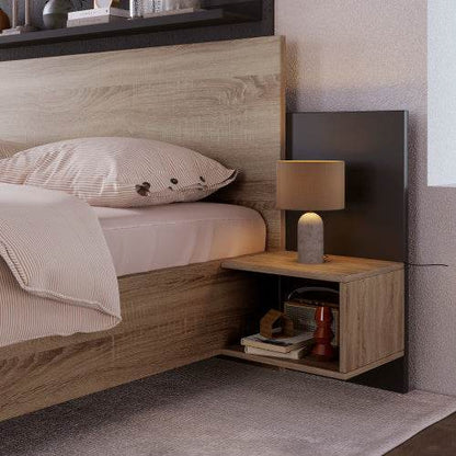 Natural Solid Wood Double Bed – Queen Size Wooden Bed Frame with Slatted Base – Handcrafted Bedroom Furniture in Oak, Pine or Walnut Finish - Tarteebstudio