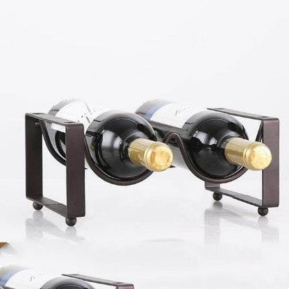 Modern Stackable Wine Bracket Set – Decorative Wine Bottle Rack & Display Shelves | Stylish Wine Cabinet Ornament for Home Bar, Kitchen or Living Room – Space-Saving Wine Organizer - Tarteebstudio