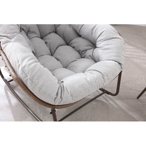 Robuste Metall-Schaukelstühle für Innen & Außen – Bequeme Garten- und Wohnzimmer Stühle mit Polsterung, UV-beständig & Wetterfest – Ideal für Terrasse, Balkon & Wohnraum - Tarteebstudio