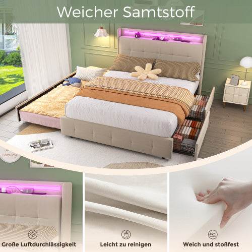 Wood, Metal, Bed Frame - Tarteebstudio