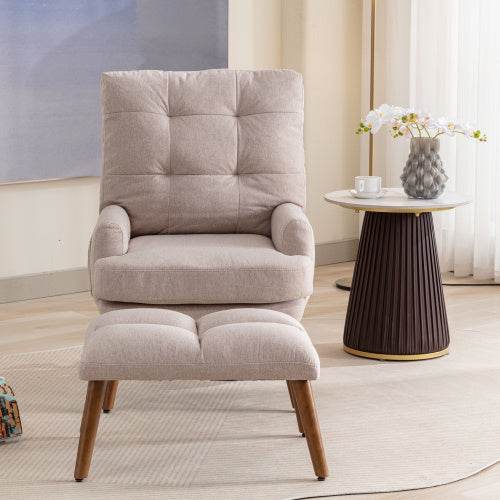 Luxury Foam Recliner with Footrest – Ultra-Comfortable Memory Foam Lounge Chair for Living Room, Bedroom or Home Office – Compact Design for Small Spaces - Tarteebstudio