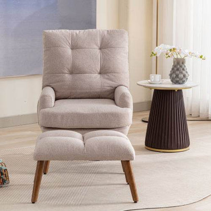 Luxury Foam Recliner with Footrest – Ultra-Comfortable Memory Foam Lounge Chair for Living Room, Bedroom or Home Office – Compact Design for Small Spaces - Tarteebstudio